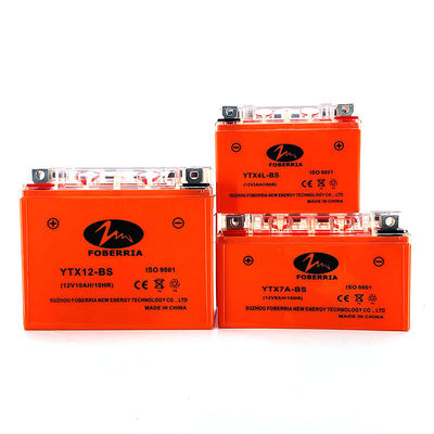 12V12ah Maintenance Free Motorcycle Battery 12N6.5 BS rechargeable motorcycle battery