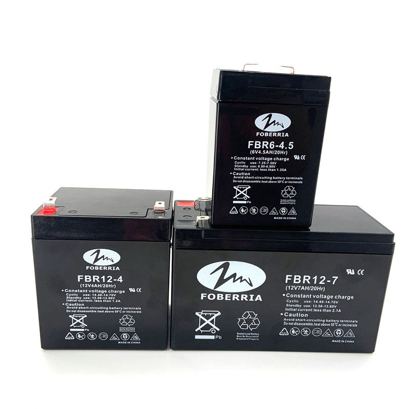 FBR Small Valve Regulated Sealed Lead Acid Battery 6V 100mm For Light System