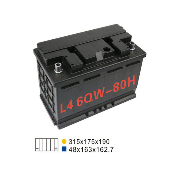 6 Qw 80H Stop And Start Battery 20HR 80AH 660A Lead Acid Automotive Battery