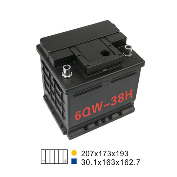 44AH 20HR 300A 6 Qw 38H Car Start Stop Battery Automotive Lead Acid Battery